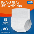 Inspire Protective Underwear for Men and Women | Adult Diapers | Bowel Incontinence Under wear for Adults | Disposable Pull Ups - 4 Bags of 20 | 80 Total (Small/Medium)