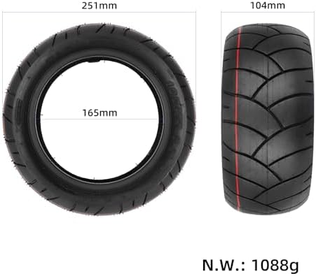 11" 100/55-6.5 Rubber Heavy Duty Explosion-proof Tubeless Tire Replacement for 90/65-6.5 Tyre Electric Scooter ATV, UTV, Mobility Scooter, POV Wheel Parts (1)