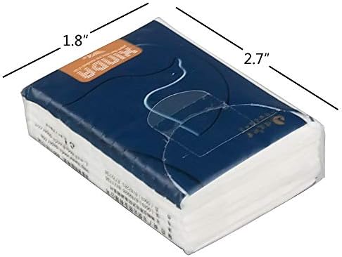 Kekow 4-Ply Facial Tissues, 100-Pack Mini Type Pocket Packs Tissues, Soft and Unscented