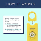 She’s Birdie–The Original Personal Safety Alarm for Women by Women–Loud Siren, Strobe Light and Key Chain in a Variety of Colors (Lemon)