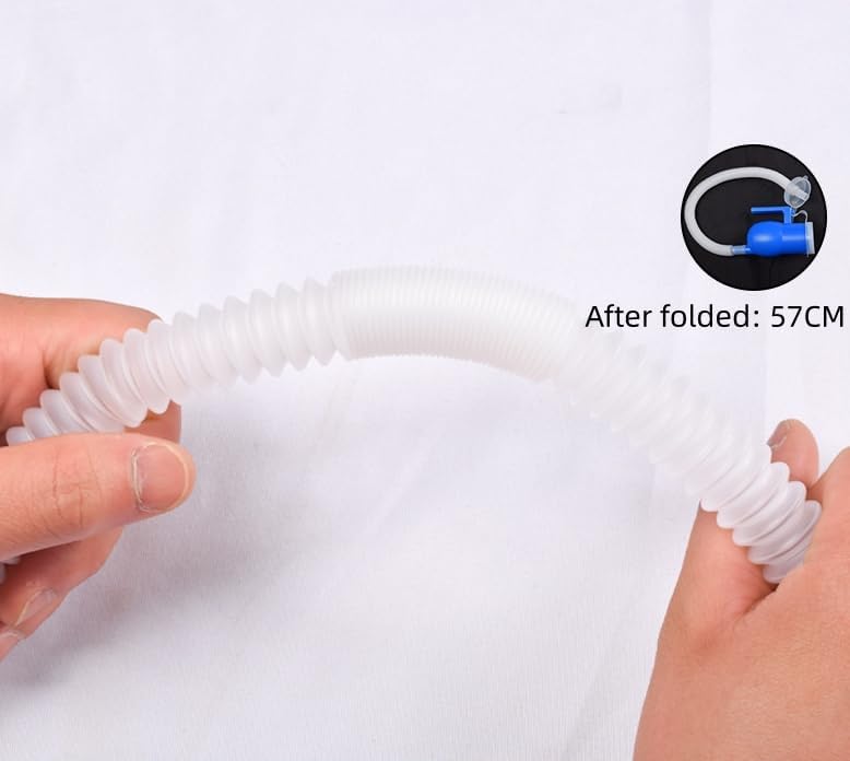 1.6M/ 63inch Replacement Clear Corrugated Plastic Urine Bottle Tube for Male Urinal System