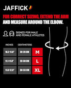 Jaffick Weightlifting Elbow Brace(1 Pair) - Elbow Sleeve with Dual Adjustable Compression Straps for Bench Press, Powerlifting, Pressing, Men & Women (Black, L)