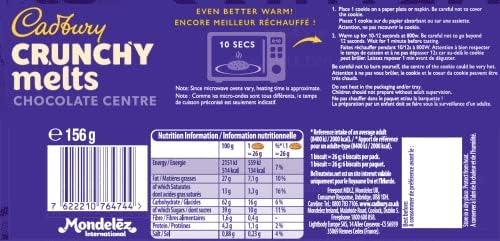 Cadbury Crunchy Melts Chocolate Centre 156G