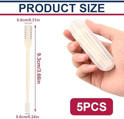 5 Pcs 2-in-1 Nasal Hair Cutter Manual Nose Hair Trimmer Remover for Women Men 360° Double Sided Soft Cleaning Brush Portable Tool