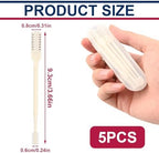 5 Pcs 2-in-1 Nasal Hair Cutter Manual Nose Hair Trimmer Remover for Women Men 360° Double Sided Soft Cleaning Brush Portable Tool