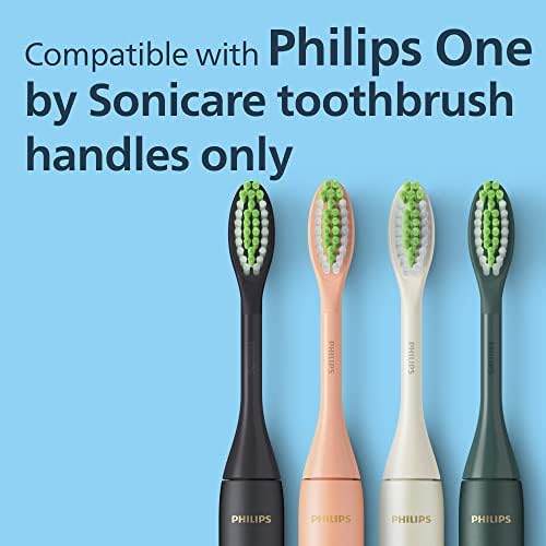 Philips One by Sonicare Genuine Replacement Electric Toothbrush Heads, 2 Brush Head Pack Up to 6 Month Supply, Shimmer Pink, BH1022/05