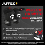 Jaffick 7mm Neoprene Knee Sleeves Support (1 Pair) & Compression Wraps - Lifting Sleeve for The Best Squats Weightlifting, Powerlifting Squats, Fitness for Men & Women