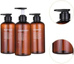 Refillable Shower Dispenser Bottles, 3 Pack for Shampoo and Conditioner, 500ml