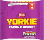 Yorkie Raisin and Biscuit Chocolate Multipack, 3 x 44 g