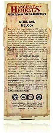 Ancient Herbals Mountain Melody – 100% Natural Wild Crafted Loose Leaf Herbal Tea in a Cotton Bag | Premium – Wellness – Artisan – 50 g