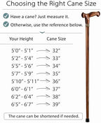 Asterom Walking Cane for Men & Women - Handmade, Ergonomic, Wooden Canes - Cool Walking Sticks for Seniors