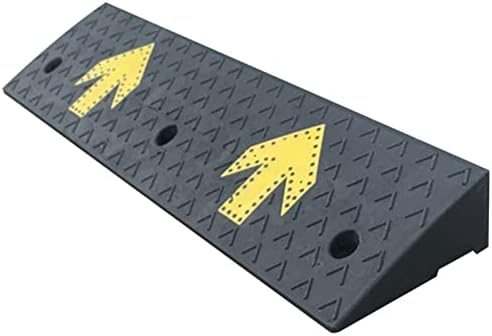 Heavy Duty Threshold Ramp 2 3 4 5 6 Inches Rise, Driveway Curb Rubber Wheelchair Transition Ramp, Garage Entry Ramp Easy to Fix (4Cm (1 5/8In) Rise)