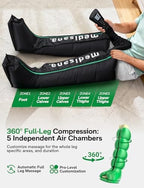 Medisana Leg Massager with Heat and Compression, Full Leg & Foot Massager Compression Boots with 6 Modes, 5 Intensity and 3 Heat for Circulation and Pain Relief