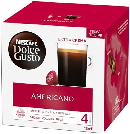 Nescafe Dolce Gusto Coffee Pods, Americano, 16 capsules, Pack of 3
