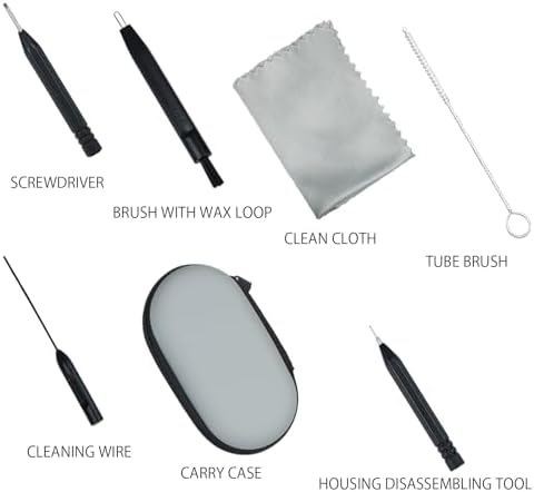 10 PCS Hearing Aid Cleaning Kits Hearing Amplifier Brush Tools Earbuds Headphones Airpods Cleaner Brush Kits with Case
