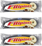 Artiach - Filipinos Cookies - Crunchy Ring-Shaped Biscuits Dipped in Real Chocolate - 128g each - Product of Spain (White Chocolate, Pack of 3)