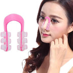 A Set Nose Up Lifting Shaping Clip Invisible Shaper Tool Straightening Beauty Massage Tool Bridge Straightening for Women Men Nose Shaper Clip for Nose Uplifting Crooked Women Men Bridge