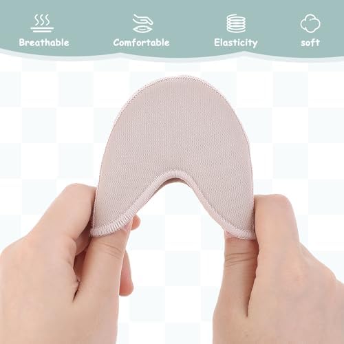 2 Pairs Soft Ballet Toe Pads Foot Care Toe 3.54 x 3.15inch High Heels Toes Caps Toes Pads for Pointe Shoes,Forefoot Wrap Pad for Women Girls,Half Pad, Sponge Insoles