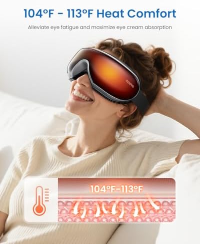 RENPHO Eye Massager FSA Eligible HSA, Mothers Day Birthday Gifts for Mom Women Men Her, Eye Mask with Heat for Migraine Relief, Headache Massager for Dry Eyes Relax Reduce Strain Eyeris 1