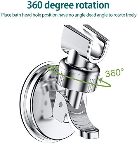 Suction Cup Shower Head Holder Handheld Shower head Bracket Adjustable Shower Holder, Removable Handheld Showerhead & Wall Mounted Suction Bracket