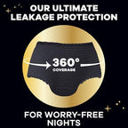 Always ZZZ Overnight Disposable Period Underwear for Women, Large, 360° Coverage for Worry-Free Nights, 14 Count (2 Packs of 7)