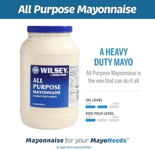 Ventura Foods Wilsey All Purpose Heavy Duty Mayonnaise, Versatile for Dips, Salad Dressings, and Sandwiches, 1 Gallon