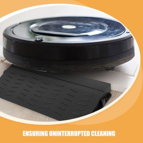 Cabilock Robot Vacuum Threshold Ramp 8.27 Inch Plastic Door Step Ramp for Home and Garage Entry with Anti-Slip Surface for Smooth Climbing