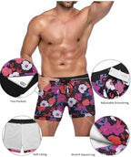COOFANDY Swim Trunks for Men Sexy Swim Brief Square Leg Swimsuit Swimming Short Bathing Suit with Pocket S-XXL