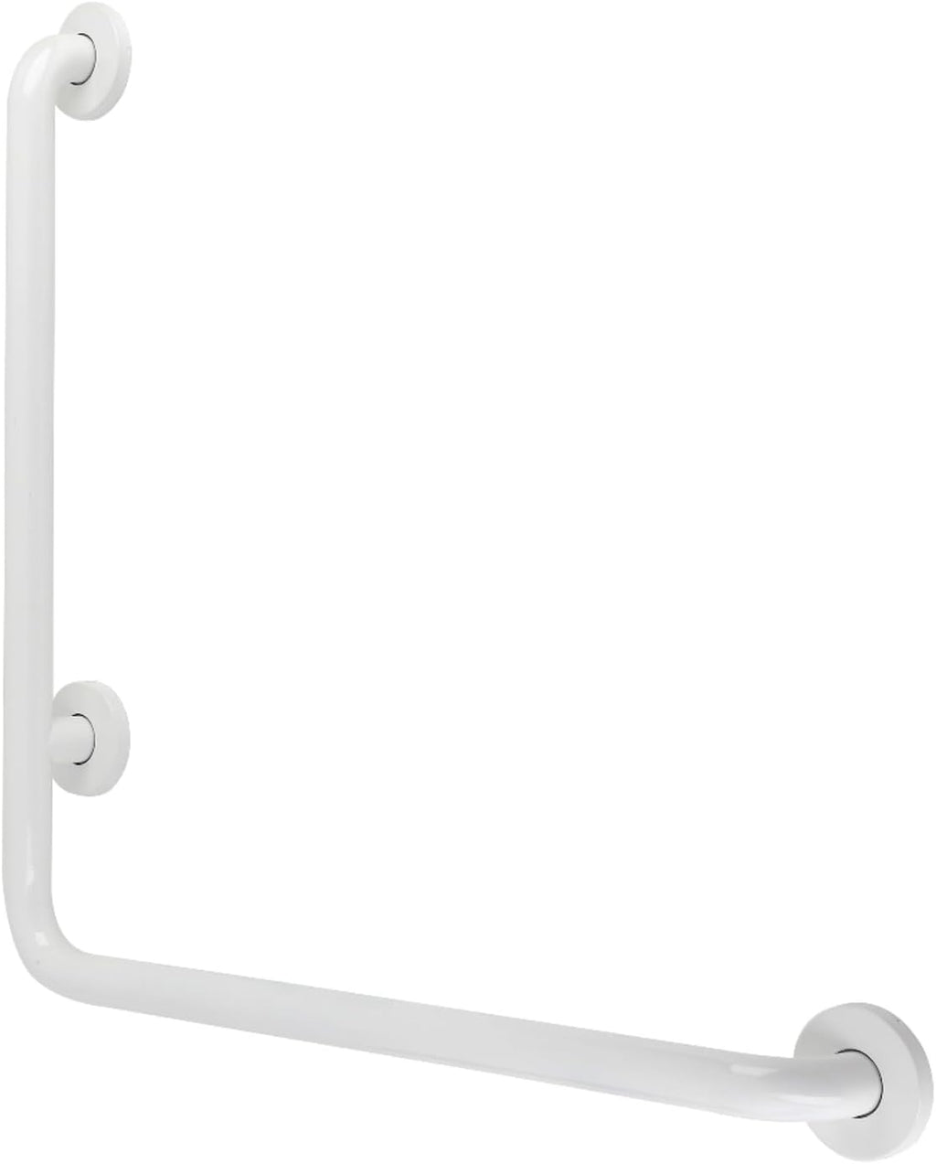 Kingston Brass GBL1424CSRW 24"x 24" L-Shaped Grab Bar - Right Hand, White