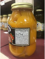 Amish Wedding Ready to Eat Peaches, USA Made 32 ounce Glass Jar, No Preservatives, Pickled