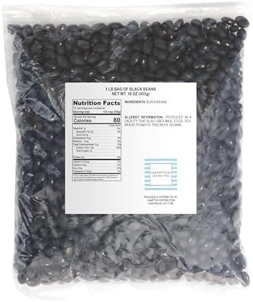 Black Beans, 1 Pound Bulk Bag