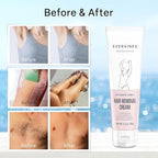 Hair Removal Cream for Women: Fast, Painless Depilatory for Bikini, Pubic, Legs, Arms, Underarms – Sensitive Skin Safe, Travel & Home Use with Scraper – 4.2oz (1 pack)