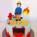 40PCS Fire Truck Cupcake Toppers, Fire Truck Birthday Party Supplies, Fire Engine Rescue Theme Party, Fireman Birthday Decors, Fire Cake Pick Fire Flame Cake Decorations