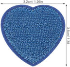 36pcs Heart Embroidered Iron-on Patches Small Fabric Applique for Clothing Repair DIY Craft Decoration