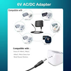 6V AC/DC Adapter Compatible with Omron 3 5 7 10 BP TENS Series Blood Pressure Monitor Hem-ADPTW5 Hem-ADPT1 HHP-A2M01 HHP-A2H01 6 V DC Power Supply Charger