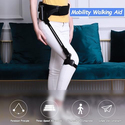 Wearable Robotic Bionic Walking Assist, Bionic Power Walking Aids Robot Walker Assist for Elderly Leg Lift, Hiking, Climbing, Lower Limb Rehabilitation Training (Right Leg, L)