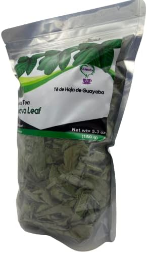 Guava Leaves, Quiere Te, 5.3 oz (150 grams), Up to 200 Cups, Dried Whole Leaves, Psidium Guajava, Guava Herbal Loose Leaf Tea, Guayaba Tea, Resealable Bag, Product From Mexico, 100% Natural