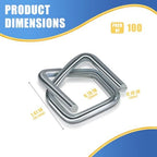 Heavy Duty Galvanized Wire Buckle for 3/4" Width Cord Strapping (Pack of 100)-Wire Buckles with Galvanized Coating