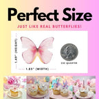 Edible Butterflies with Edible Glitter Kit - Wafer Paper Butterflies for Cakes - Cake Decorations - Cupcake Decorations - Cake Toppers (Variety Pack)