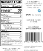 DaLallo DOP San Marzano Tomatoes, 28 oz Can, (3 Pack) Non-GMO, Harvested & Grown Agro-Sarnese Nocerino Italy, Vibrant Rich Red Tomatoes Packed in Light Puree, Low Seed Content, Kosher