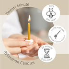 Signature Collection – Thank You (Floral). 12 x Twenty Minute Candles with a Ceramic Holder.