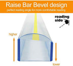 MAGDEPO 3X Raised Bar Magnifier 8" Dome Top Reading Magnifier Optical Acrylic Magnifying Glass with Stand Desktop for Elderly and People with Low Vision Reading Small Prints, Books, Newspapers, etc.