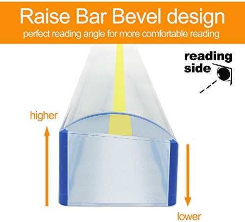 MAGDEPO 3X Raised Bar Magnifier 8" Dome Top Reading Magnifier Optical Acrylic Magnifying Glass with Stand Desktop for Elderly and People with Low Vision Reading Small Prints, Books, Newspapers, etc.