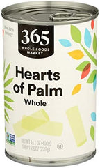 365 by Whole Foods Market, Whole Hearts Of Palm, 14.1 Ounce (Pack of 4)