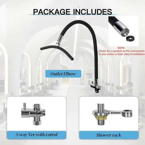 Head Spa Attachment for Shampoo Bowl – Hands Free Waterfall Water Circulation Equipment, Relaxing Scalp Massage Rinse for Salon & Home(Black)