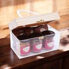 Ghasitaram Gifts Jaiccha Wooden Acrylic Box of 3 jar of Crunchy Cashews,Raisins, Mix Dryfruit and 5 Mewa Bites|Gift,Diwali,Holi,Valentine,Birthday,Anniversary,Gift for Her,Him,Mothers Day,Fathers Day|