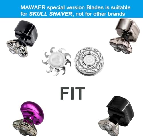 4pcs Head Shaver Replacement Blades for Skull Shaver Pitbull 4 Head Series and 3 Head Series