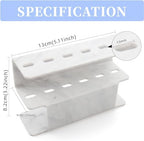 6 Holes Tweezers Holder Eyelash Extension Supplies Display Stand, Marble, 1 Pc