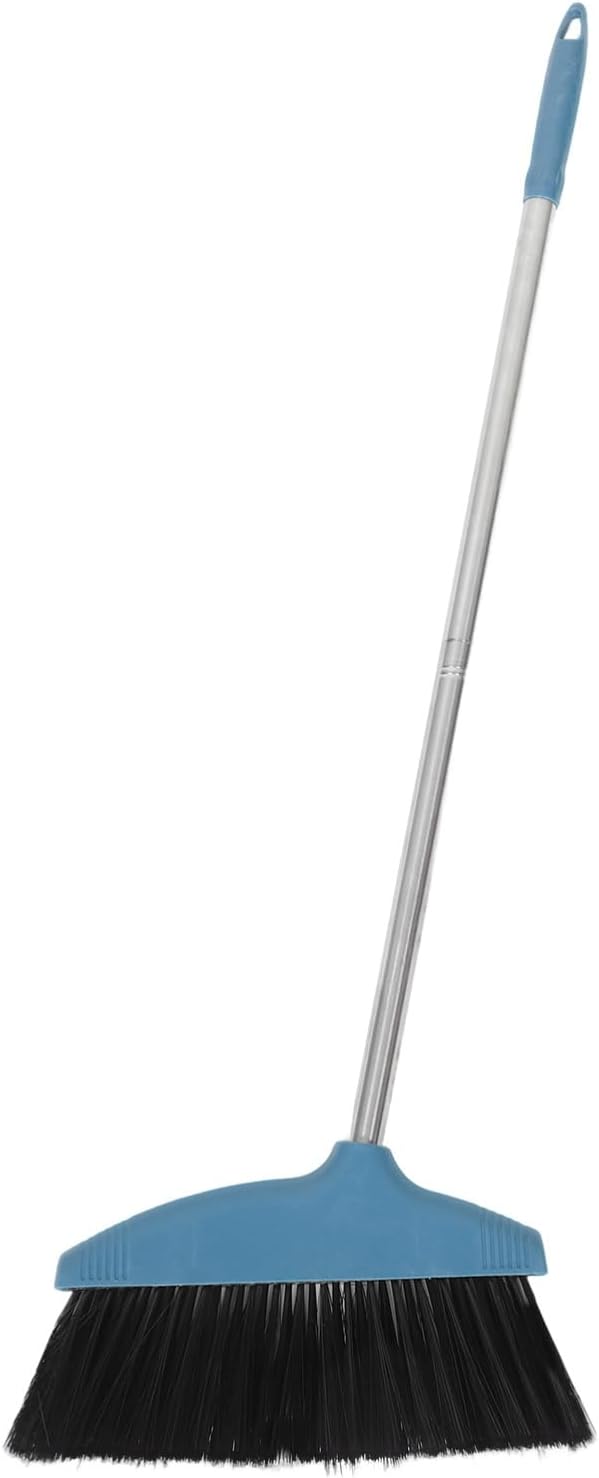 LIFKOME Heavy Duty Lobby Broom with Handle Soft Bristles for Efficient Indoor Cleaning for Homes and Garages Antihair Wrap Design for Easy Maintenance