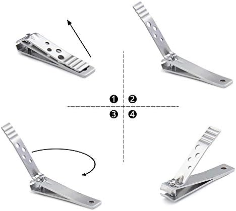 Manicure Pedicure Set Stainless Steel Nail Clippers Personal Nail Clipping Tools Portable Travel Grooming Kit with Snap-shut Case